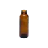 Hwahsia Glass 2oz/57ml Amber Glass Round Bottle with Continuous Thread Neck