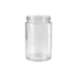 Hwahsia Glass 12.6oz/372ml Clear Glass Wide-Mouth Straight-Sided Jar with 70mm Deep Lug Finish for Pickles, Honey, & Preserves