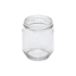 Hwahsia Glass 6.8oz/200ml Clear Glass Squat Round Jar with Lug Finish for Honey, Jams, & Preserves
