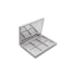 OPL Innovation 6-Pan Rectangular ABS Eyeshadow Palette with Square Wells, Mirror & Magnetic Closure