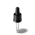 MIRON Violetglass 18-DIN Black Ribbed TPE Bulb Graduated Pipette Dropper with Tamper-Evident Band & Conical Tip, 0.7cc Dosage (Orion 5)