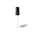 MIRON Violetglass 18mm DIN Black Ribbed PP Fine Mist Sprayer with Black Overcap, 0.14cc Dosage
