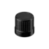 MIRON Violetglass 18-DIN Black Ribbed HDPE Tamper-Evident Vertical Dropper Cap, 1mm
