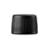 MIRON Violetglass 28mm Child-Resistant Tamper-Evident Ribbed Black PP & PEHD Screw Cap with Violet Inlay