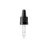 MIRON Violetglass 18-DIN Black Ribbed TPE Bulb Graduated Pipette Dropper with Tamper-Evident Band & Conical Tip, 0.7cc Dosage (Orion 5)