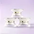 LISSON Packaging 1.7oz / 50ml Hourglass Glass Cosmetic Jar with Gold-Trim Cap