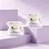 LISSON Packaging 1.7oz / 50ml Hourglass Glass Cosmetic Jar with Gold-Trim Cap