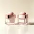 LISSON Packaging 1.7oz / 50ml Pink Glass Cosmetic Jar with Ball Cap