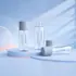 Queens Packaging Co., ltd. 3.4oz / 100ml PET Cylinder Cosmetic Bottle with PE Orifice Reducer & ABS Threaded Closure