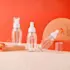 Queens Packaging Co., ltd. 1.7oz / 50ml Clear PET Round Foaming Pump Bottle with Clear Overcap for Cleansers