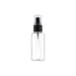 Queens Packaging Co., ltd. 1oz / 30ml Clear PET Round Spray Bottle with Fine Mist Sprayer & Clear Overcap
