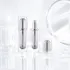Queens Packaging Co., ltd. 4.1oz / 120ml Acrylic Thick-Wall Slim Square Pump Bottle with Acrylic Overcap & Aluminum Pump