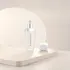 Queens Packaging Co., ltd. 1oz / 30ml Acrylic Double-Wall Oval Pump Bottle with ABS Overcap, Metallized Shoulder & Aluminum Pump