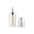 Queens Packaging Co., ltd. 1.7oz / 50ml Acrylic Double-Wall Cylinder Pump Bottle with Metallized Shoulder & Ribbed Overcap, PP Inner Bottle & Metallized ABS Pump