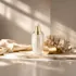 Queens Packaging Co., ltd. 1oz / 30ml Acrylic Double-Wall Round Pump Bottle with Decorative Crown-Topped Overcap, Metallized Shoulder & PP Pump with Metallized ABS Collar