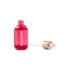 Queens Packaging Co., ltd. 0.51oz / 15ml Glass-Like PETG Round Dropper Bottle with Bulb Dropper with Metallized Collar