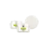 Queens Packaging Co., ltd. 1oz / 30ml Acrylic Double-Wall Round Cream Jar with Matching Silver Accented Threaded Closure