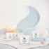 Queens Packaging Co., ltd. 1oz / 30ml Acrylic Double-Wall Round Cream Jar with Matching Silver Accented Threaded Closure