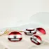 Queens Packaging Co., ltd. 1oz / 30ml Acrylic Double-Wall Round Luxury Cream Jar with Metallic Accent Band, Domed Cap & PE Sealing Disc