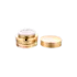 Queens Packaging Co., ltd.  1oz / 30ml Acrylic Double-Wall Straight Sided Cream Jar with Gold Accent Band, Flush Metallized ABS Closure & PE Sealing Disc
