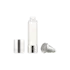 Queens Packaging Co., ltd. 1.7oz / 50ml Clear AS Slim Cylinder Airless Pump Bottle with Aluminum Overcap & PP Pump with Aluminum Collar, 0.22cc Dosage