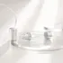 Queens Packaging Co., ltd. 1.7oz / 50ml Clear AS Slim Cylinder Airless Pump Bottle with Aluminum Overcap & PP Pump with Aluminum Collar, 0.22cc Dosage
