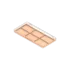 Hangzhou Ecopack Technology Co., Ltd 24g 6-Pan Rectangular ABS Eyeshadow Palette with Rectangular Wells and Fully Transparent AS Lid