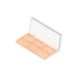Hangzhou Ecopack Technology Co., Ltd 24g 6-Pan Rectangular ABS Eyeshadow Palette with Rectangular Wells and Fully Transparent AS Lid