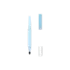 Hangzhou Ecopack Technology Co., Ltd ABS Slim Cylinder Dual-Ended Eyeliner & Brow Pencil with Twist-Up 4x3.5mm Tip and Teardrop Bristle Brush