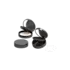 Choebe Group 10.2g Two-Tier Single-Pan Round ABS Powder Compact with Mirror, Clasp & Applicator Well