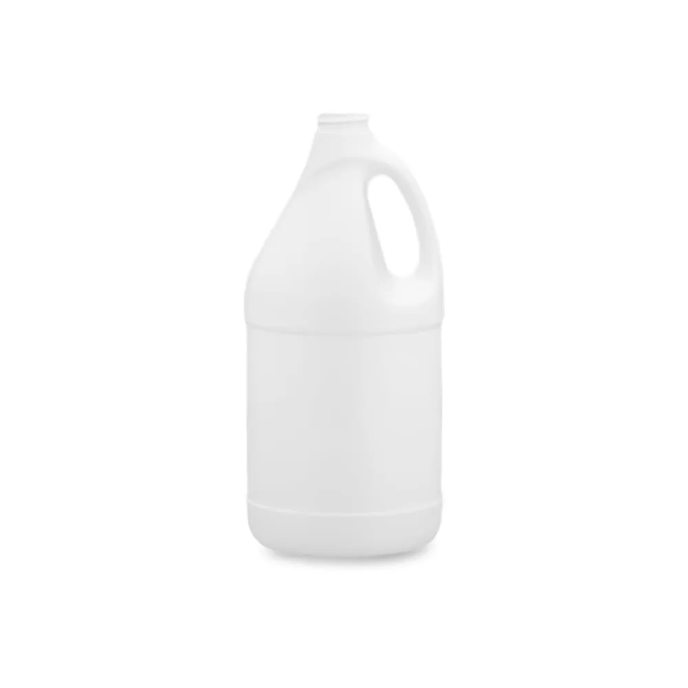 Multi-Mold Plastics 63.9oz /1.9L 33mm HDPE Industrial Round Bottle with Recessed Label Panel