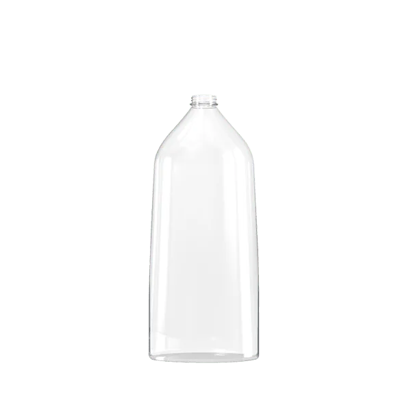 The image features the Resilux 27.0oz PET Bottle (A270E39). It is a transparent plastic bottle with a sleek, cylindrical design. The bottle has a smooth surface and tapers slightly towards the top, where it has a narrow neck and a screw cap. The overall appearance is clean and minimalist, suitable for various liquid products. 