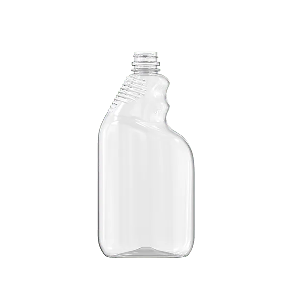 The image shows the Resilux 32.0oz PET Bottle (A320E32). It is a transparent, cylindrical plastic bottle with smooth sides and a slightly rounded shoulder. The bottle has a standard neck finish suitable for a screw-on cap. The overall design is simple and functional, making it ideal for various liquid products. The bottle is empty and stands upright against a plain white background.