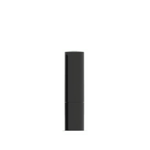The image shows a JCOP 0.1oz ABS Lip Stick in a sleek, minimalist design. The lip stick tube is cylindrical with a glossy black finish. The cap of the tube is also black and seamlessly fits over the base, creating a uniform appearance. The JCOP branding is not visible in the image. The overall look is modern and simple, suitable for a variety of cosmetic applications.