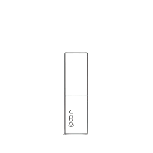 The image features the JCOP 0.1oz Aluminum Lip Stick. The product is a sleek, cylindrical container made of aluminum with a smooth, metallic finish. The cap is slightly larger in diameter than the body, giving it a distinct, modern look. The overall design is minimalist, with no visible branding or text on the exterior. The compact size and elegant construction suggest it is designed for easy portability and a premium feel.