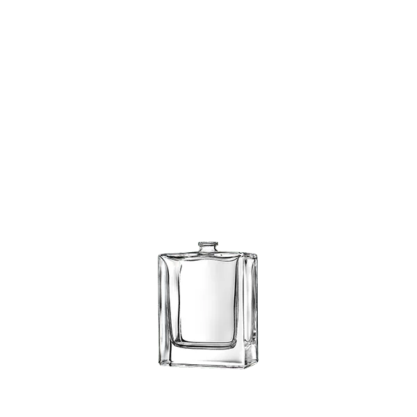 The image features the Calaso 3.4oz Glass Dropper Bottle. It showcases a clear glass bottle with a cylindrical shape and a smooth, sleek surface. The bottle is topped with a black dropper cap, which has a rubber top for easy dispensing. The overall design is simple and elegant, making it suitable for various liquid products.