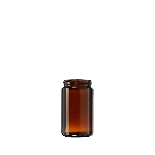 The image displays the Calaso 5.1oz Glass Jar (SM210003-699). The jar is a clear, cylindrical glass container with smooth, straight sides and a wide opening at the top. The base of the jar is flat, ensuring stability when placed on surfaces. The simplicity and transparency of the jar make it versatile for various uses. The lid is not shown in the image.