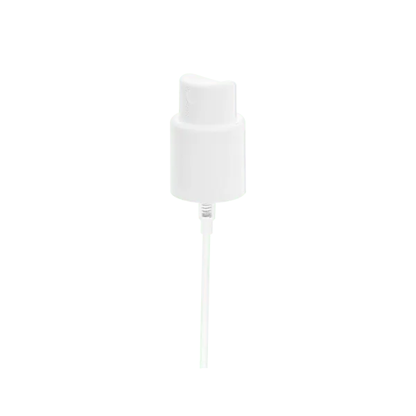 The image shows the Calaso PP Sprayer 24/410, a plastic spray pump designed for dispensing liquids. The sprayer features a smooth white plastic body with a ribbed collar for easy grip and attachment to bottles. It includes a clear plastic nozzle that can be pressed down to release the spray. This sprayer is typically used for cosmetic, cleaning, or personal care products.
