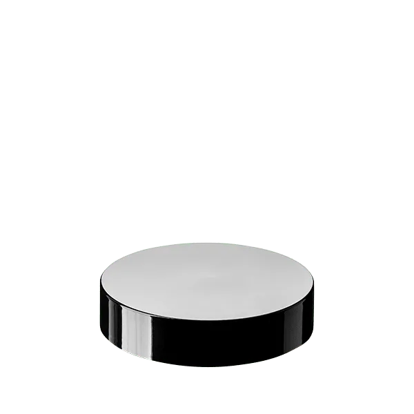 Image of the Calaso PP Threaded Closure 64 - Special HBA01H1A009-200. The product is a smooth, white plastic threaded closure with a simple, cylindrical design. The top surface is flat and unmarked, while the sides exhibit subtle ridges for grip. The closure is designed to fit securely onto compatible containers.