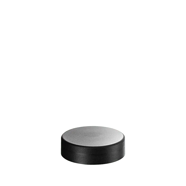The image shows a Calaso PP Threaded Closure 47 Special. It is a translucent, circular plastic cap designed to screw onto the top of a container. The closure has a smooth, glossy finish and appears to be durable with fine threading on the inner surface for secure attachment. The design is simple and functional, suitable for various packaging needs.