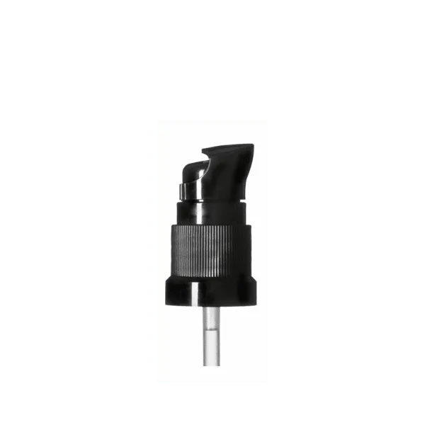 The image shows the Calaso PP Pump DIN18. This product features a sleek, cylindrical pump design with a smooth, glossy white finish. The pump is equipped with a long dispensing nozzle for easy and precise application. The threading at the base suggests it is designed to be screwed onto a compatible container. Overall, the design is minimalistic and functional, suitable for a variety of liquid dispensing needs.
