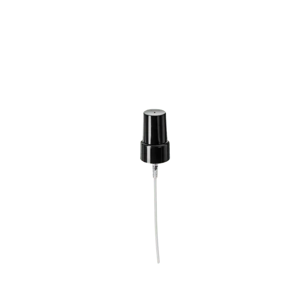 The image shows the Calaso PP Sprayer 18-415, a white plastic spray nozzle and cap. The nozzle features a ribbed texture for easy grip and a small opening for dispensing liquid. The cap is designed to fit securely onto a bottle with an 18-415 neck finish. The product appears clean and functional, suitable for various liquid dispensing needs.