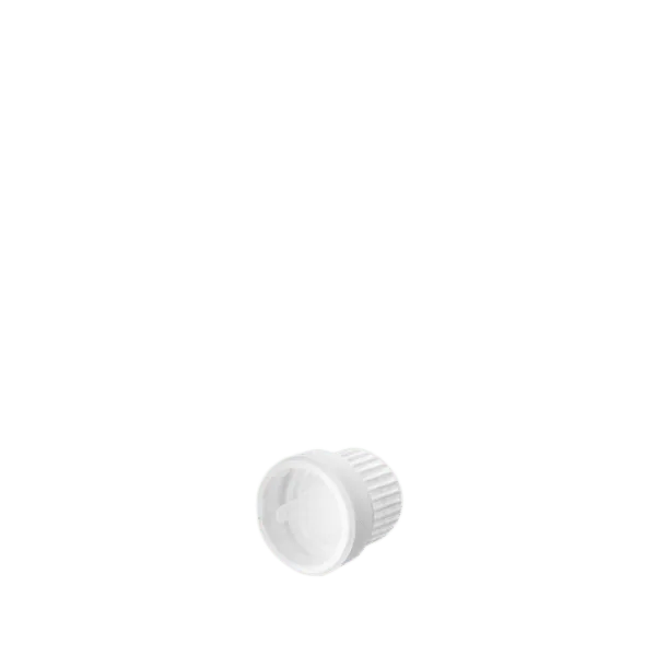 The image shows the Calaso PP Dropper DIN18. It features a sleek, cylindrical design with a smooth, shiny black finish. The dropper cap is ergonomically shaped, ensuring easy handling, and is attached to a clear glass pipette. The product is designed for precise dispensing of liquids. The overall appearance is modern and professional.