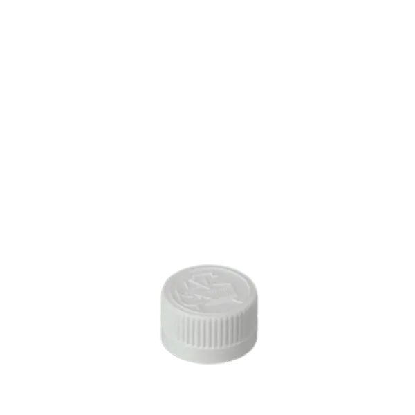 The image features a white plastic threaded closure cap with a smooth surface and a flat top. The cap has a 20-400 size specification, indicating its compatibility with containers that have a 20mm diameter and 400 thread count. This product is identified as the "MRP Solutions PP Threaded Closure 20-400 CR020." The cap appears simple and functional, designed for securely sealing bottles or similar containers.