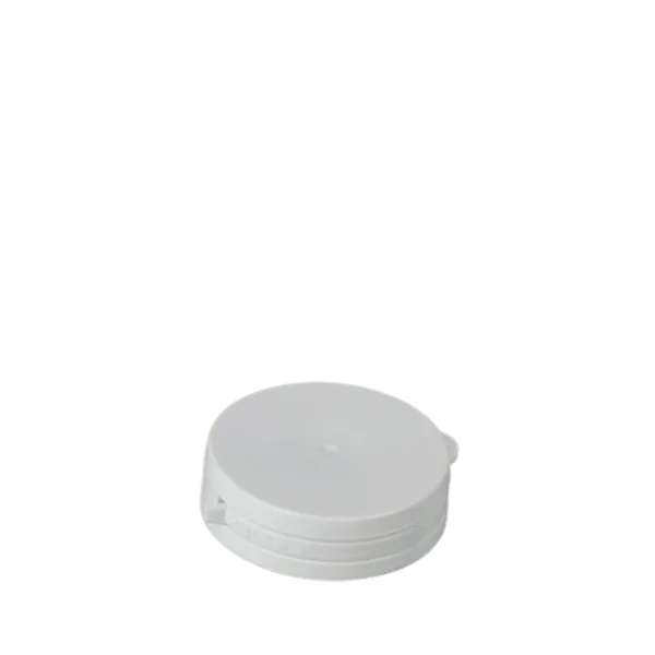 The image shows the MRP Solutions LDPE Flip Top Cap (45-400 JT045). It is a white plastic cap designed to fit onto a bottle with a 45-400 neck finish. The cap features a flip-top lid that allows for easy opening and closing, providing a secure seal. The flip-top has a small tab for easy lifting. The overall design is sleek and functional, suitable for various liquid products.