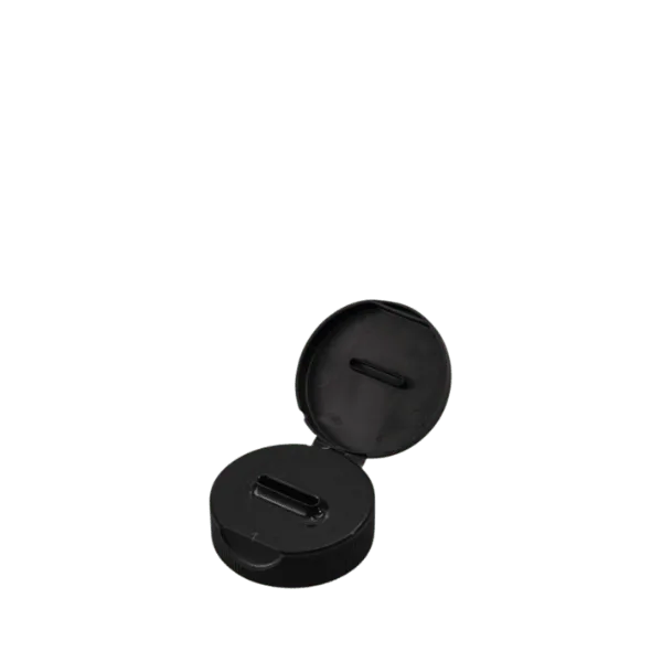 The image shows the MRP Solutions PP Flip Top Cap 38-400. The cap is primarily white and features a smooth, rounded design with a flip-top mechanism. The flip-top section has a slightly raised surface for easy opening. The cap appears to be made of plastic and is designed to fit a 38-400 neck finish, commonly used for bottles and containers.