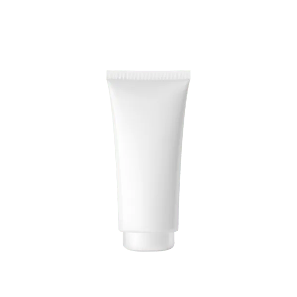 The image shows a white, cylindrical plastic tube with a flat, screw-on cap. The tube is labeled "ExPack 13.5oz PE Tube" and has a sleek, minimalist design with no other markings or graphics visible. The cap appears to be the same color as the tube, providing a uniform look. This type of packaging is typically used for personal care or cosmetic products. 