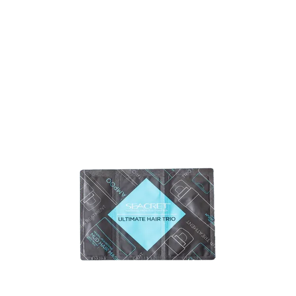 The image shows a 0.2 oz standup pouch with the product name "PCR UniFlat_Tandem 5.0ml." The pouch has a flat, rectangular shape with a small, rounded top edge. It is primarily a solid color with no visible text or branding. The design is sleek and functional, suitable for containing small quantities of various products.
