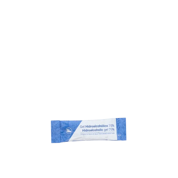 The image displays the Expack 0.2oz PE Standup Pouch PCR Unistick 6ml. It is a sleek, transparent stand-up pouch designed for small volume packaging. The pouch has a smooth, clear exterior with a minimalistic appearance, showcasing its flexible and durable material. The bottom of the pouch is gusseted to allow it to stand upright, providing stability. The overall design is clean and functional, suitable for holding various liquid or gel products.