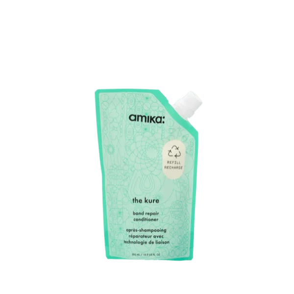 The image shows a 300ml PCR UniSpout pouch. The pouch is white and features a spout on the top right corner for easy dispensing. It has a flat base, allowing it to stand upright. The overall shape is slightly rectangular with rounded edges. There are no labels or additional text visible on the pouch.